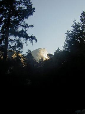 Half Dome looms up ahead