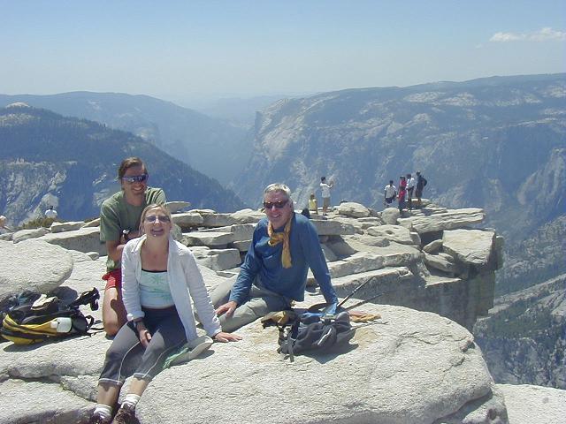 posing at the top